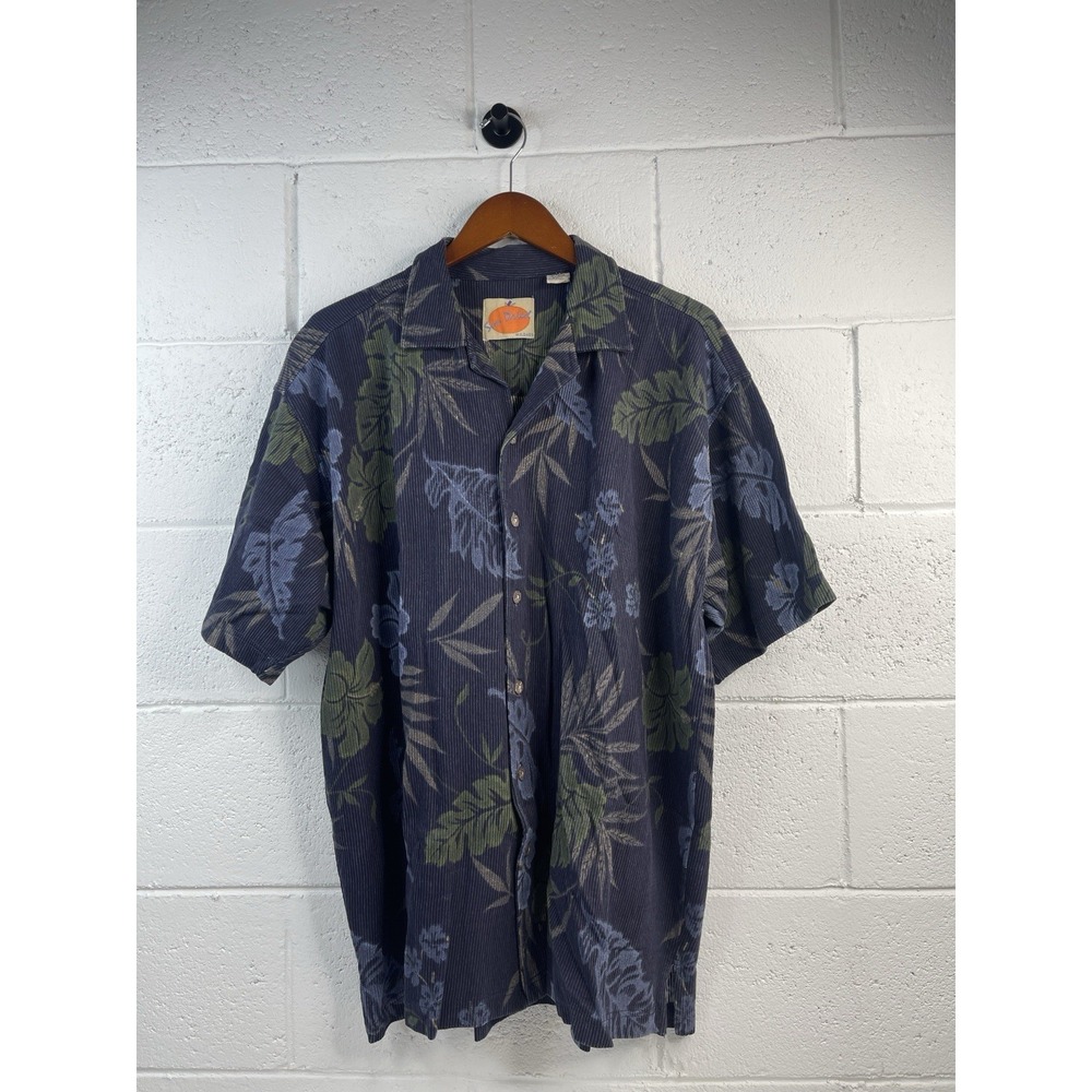 VTG  Sun Dried Brand Relaxed Tropical  Floral Short Sleeve Button Down‎ Shirt 2X